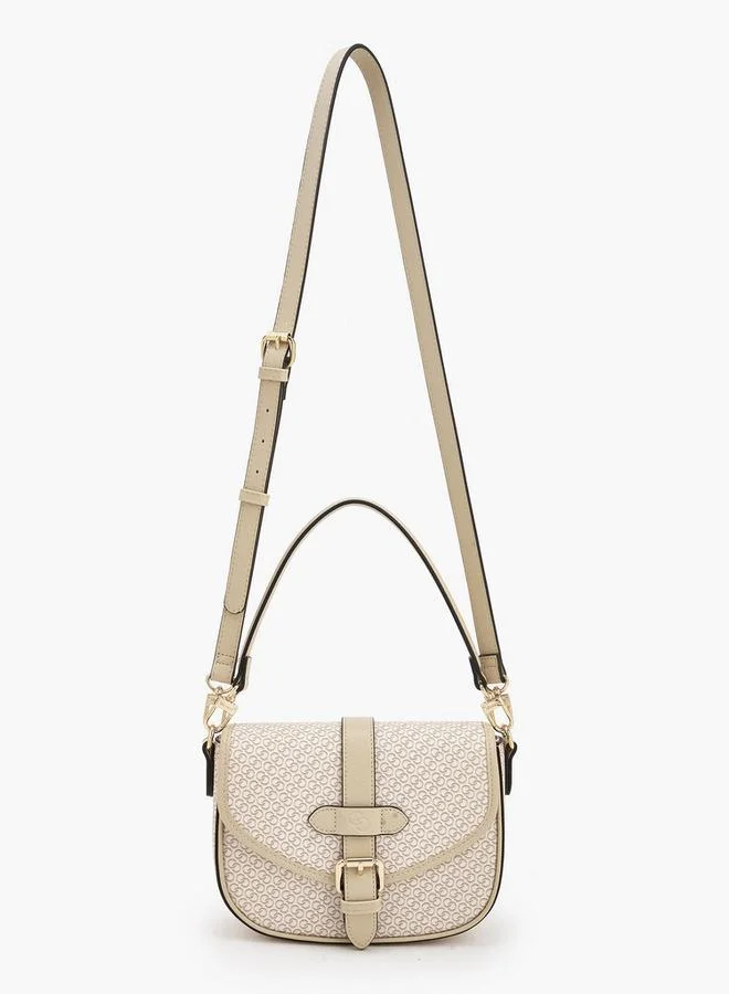 سيليست حقيبة كروس بودي بطبعة شعار مع إغلاق بأزرار